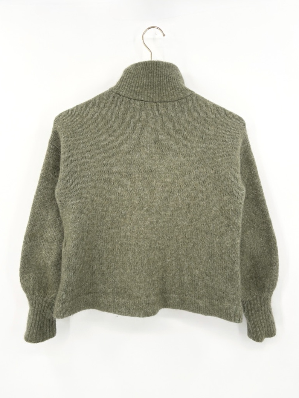 SÉZANE Mika Wool Mohair Sweater Jumper Olive Green XS - Picture 8 of 11